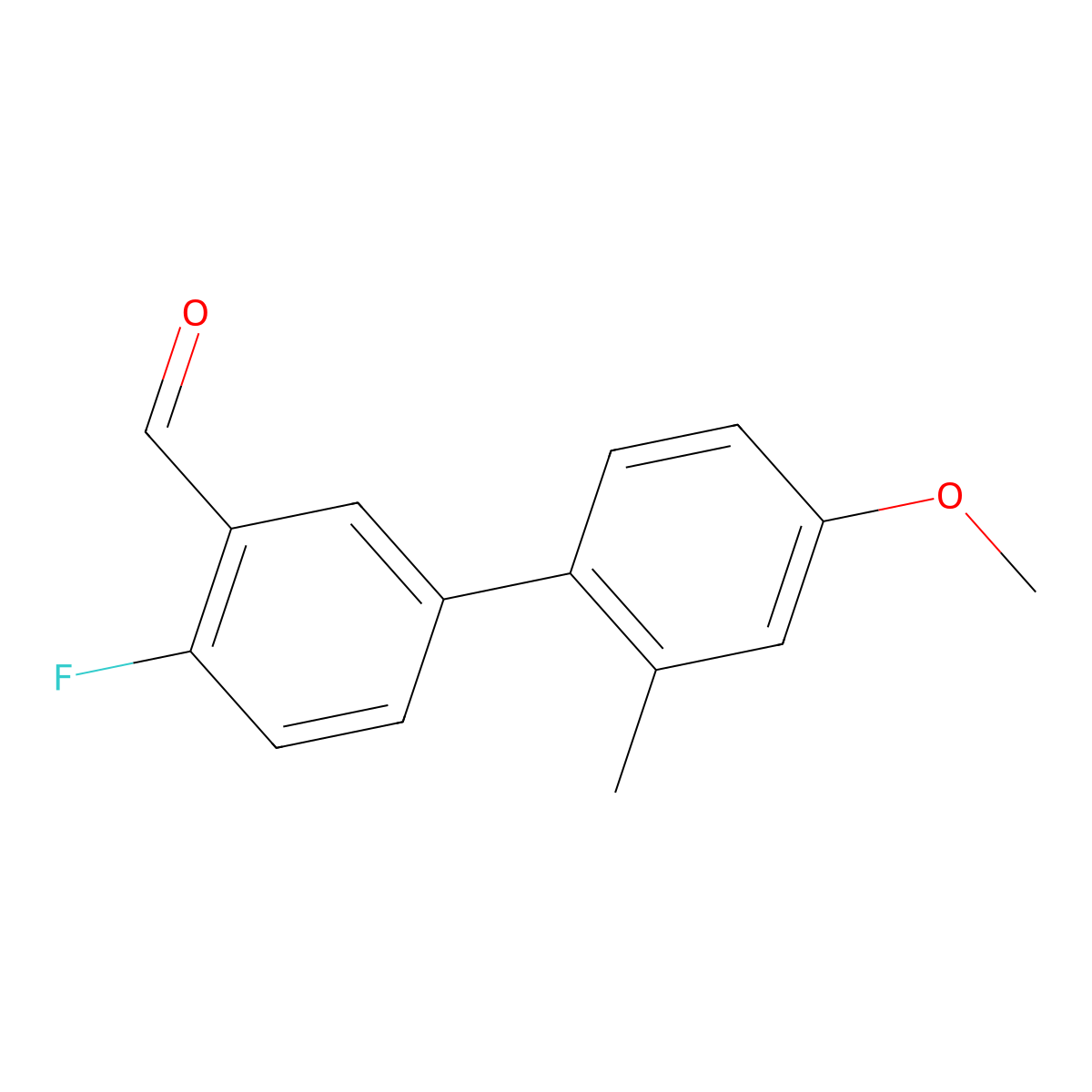 4-Fluoro-4'-methoxy-2'-methyl[1,1'-biphenyl]-3-carboxaldehyde molecular structure, CAS 1179513-48-4
