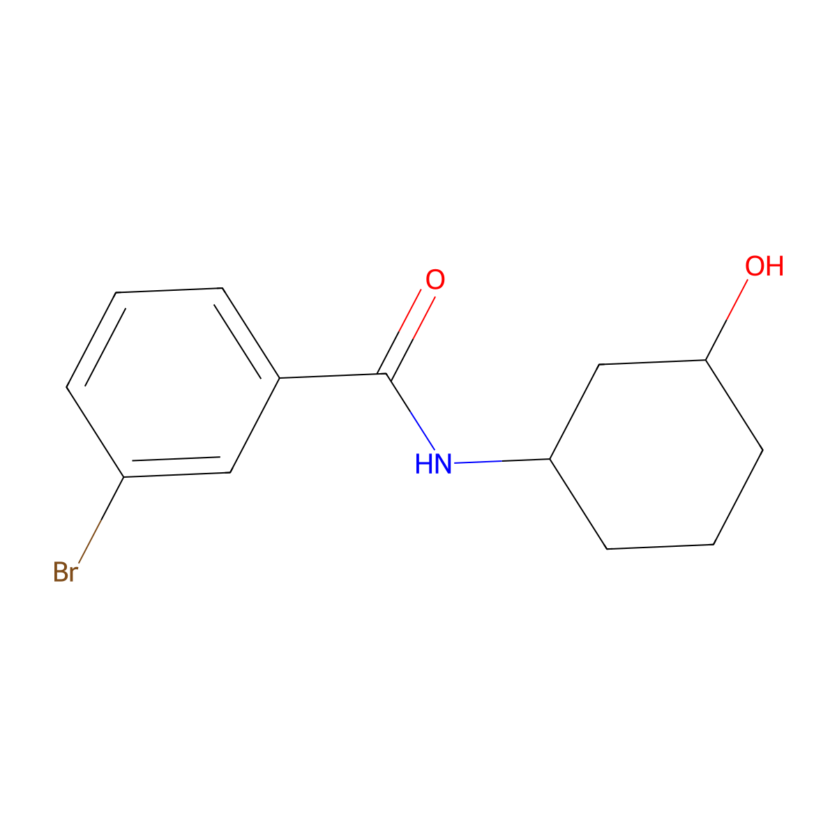 3-bromo-N-(3-hydroxycyclohexyl)benzamide molecular structure, CAS 1179514-48-7