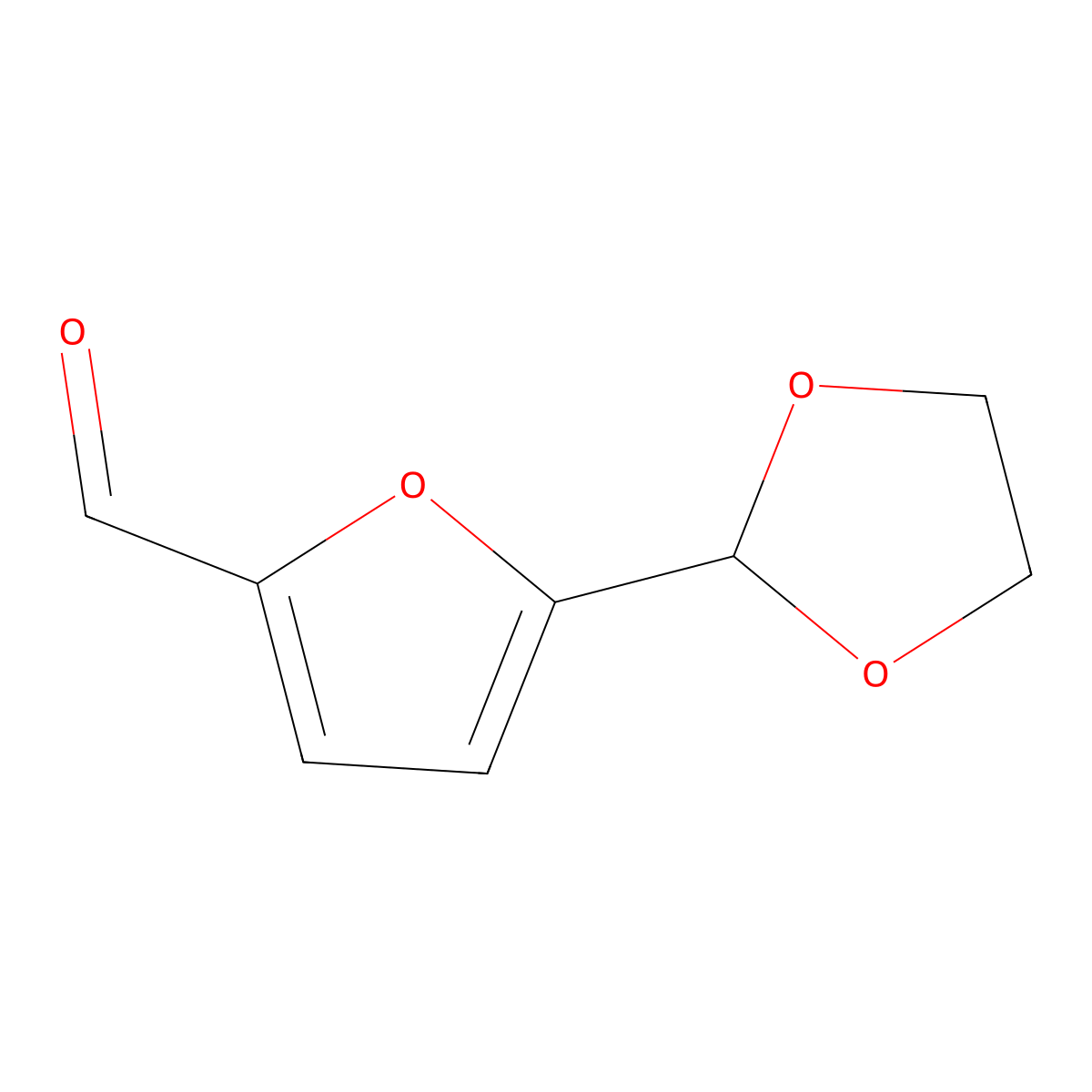 5-(1,3-Dioxolan-2-yl)furan-2-carbaldehyde molecular structure, CAS 117953-13-6