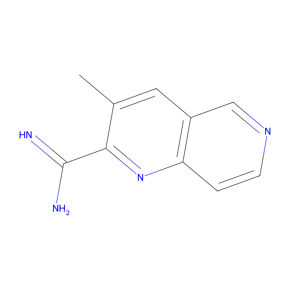 3-Methyl-1,6-naphthyridine-2-carboximidamide molecular structure, CAS 1179532-67-2