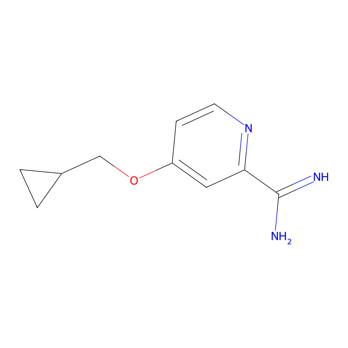 4-(Cyclopropylmethoxy)picolinimidamide molecular structure, CAS 1179532-73-0