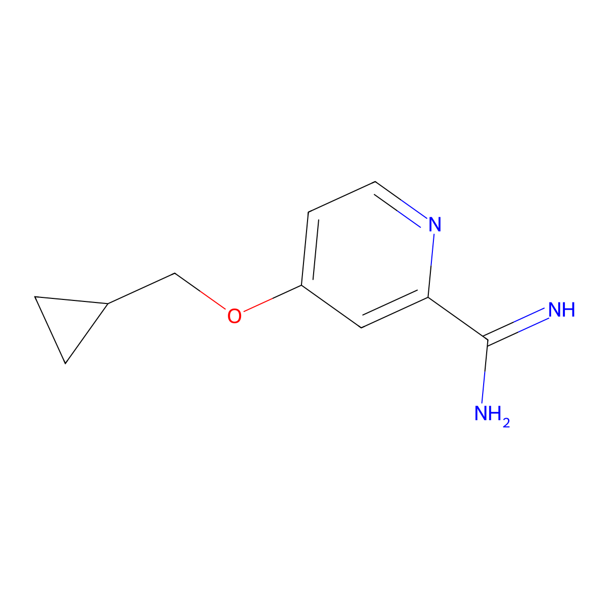 4-(Cyclopropylmethoxy)picolinimidamide molecular structure, CAS 1179532-73-0