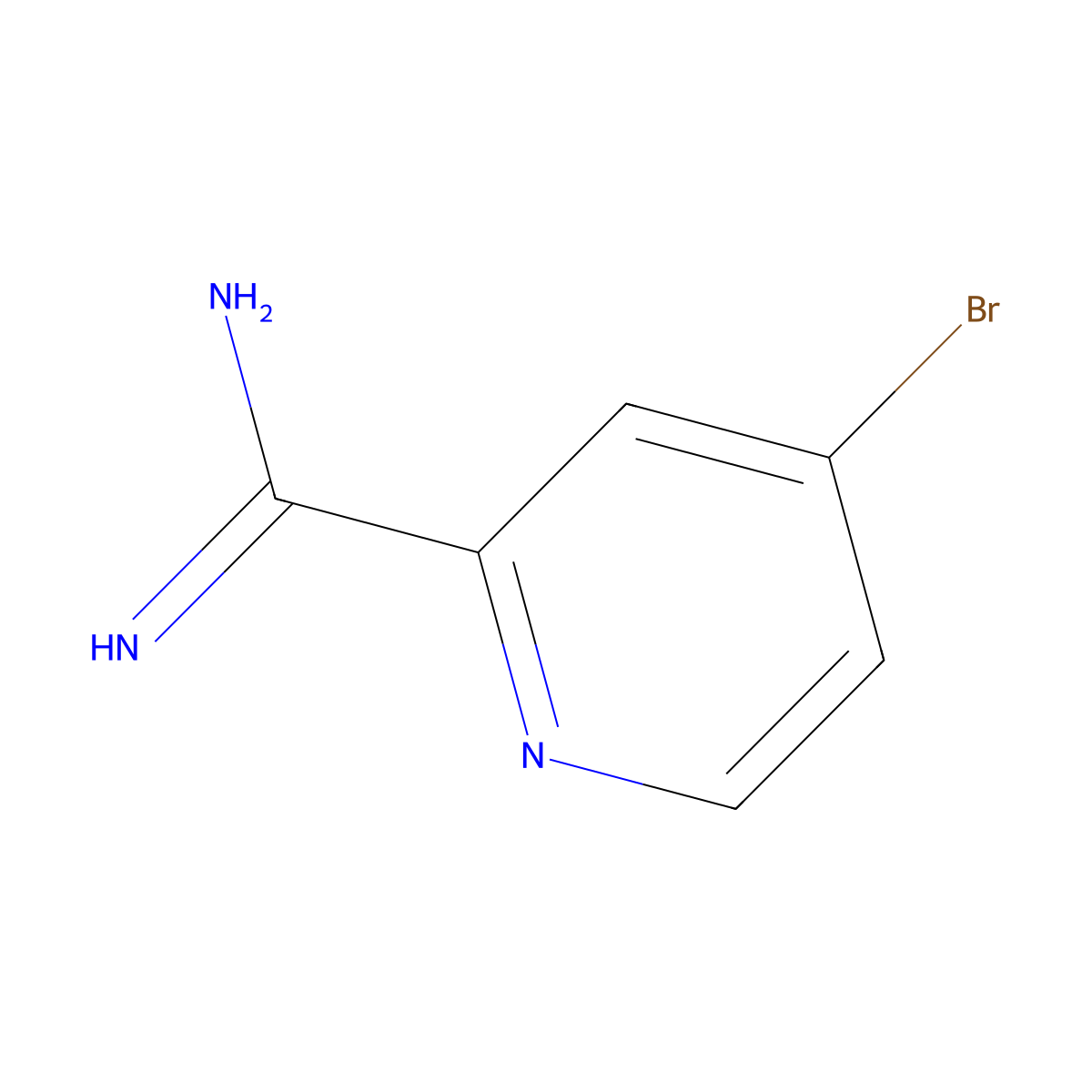 4-Bromopicolinimidamide molecular structure, CAS 1179533-03-9