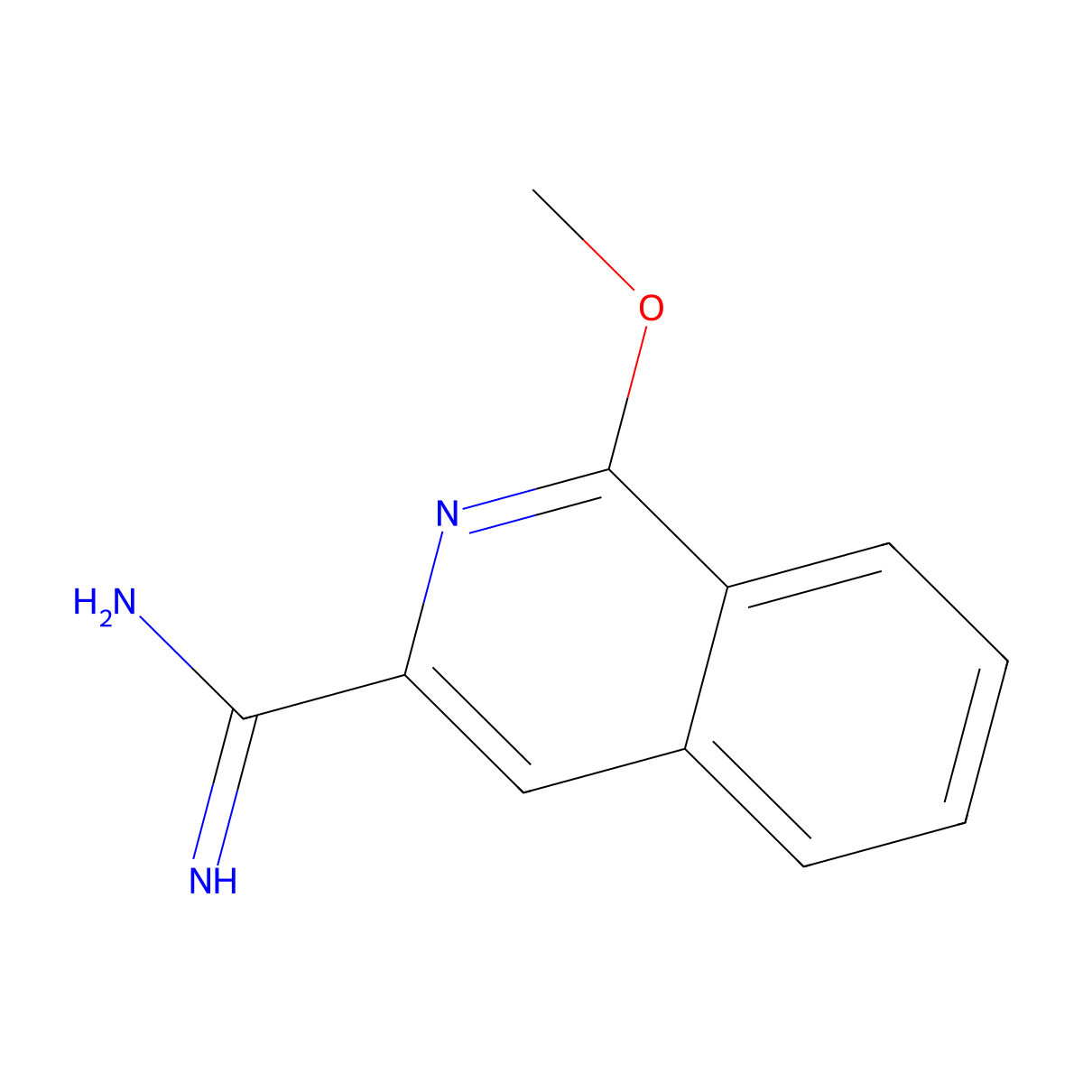 1-Methoxy-3-isoquinolinecarboximidamide molecular structure, CAS 1179533-04-0