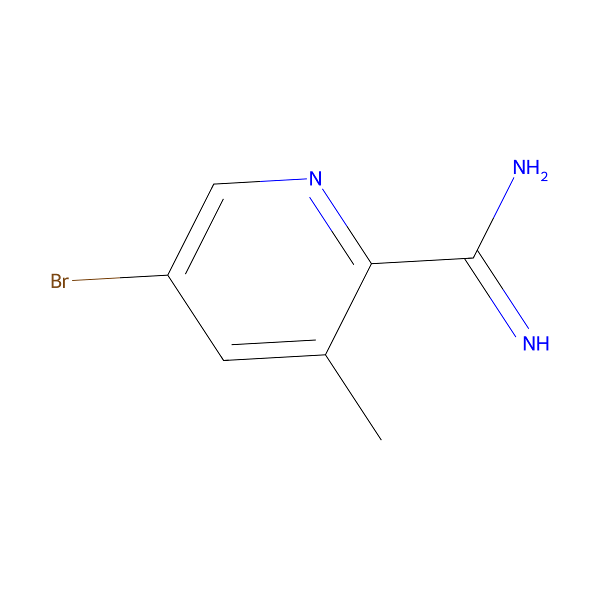 5-Bromo-3-methylpicolinimidamide molecular structure, CAS 1179533-19-7