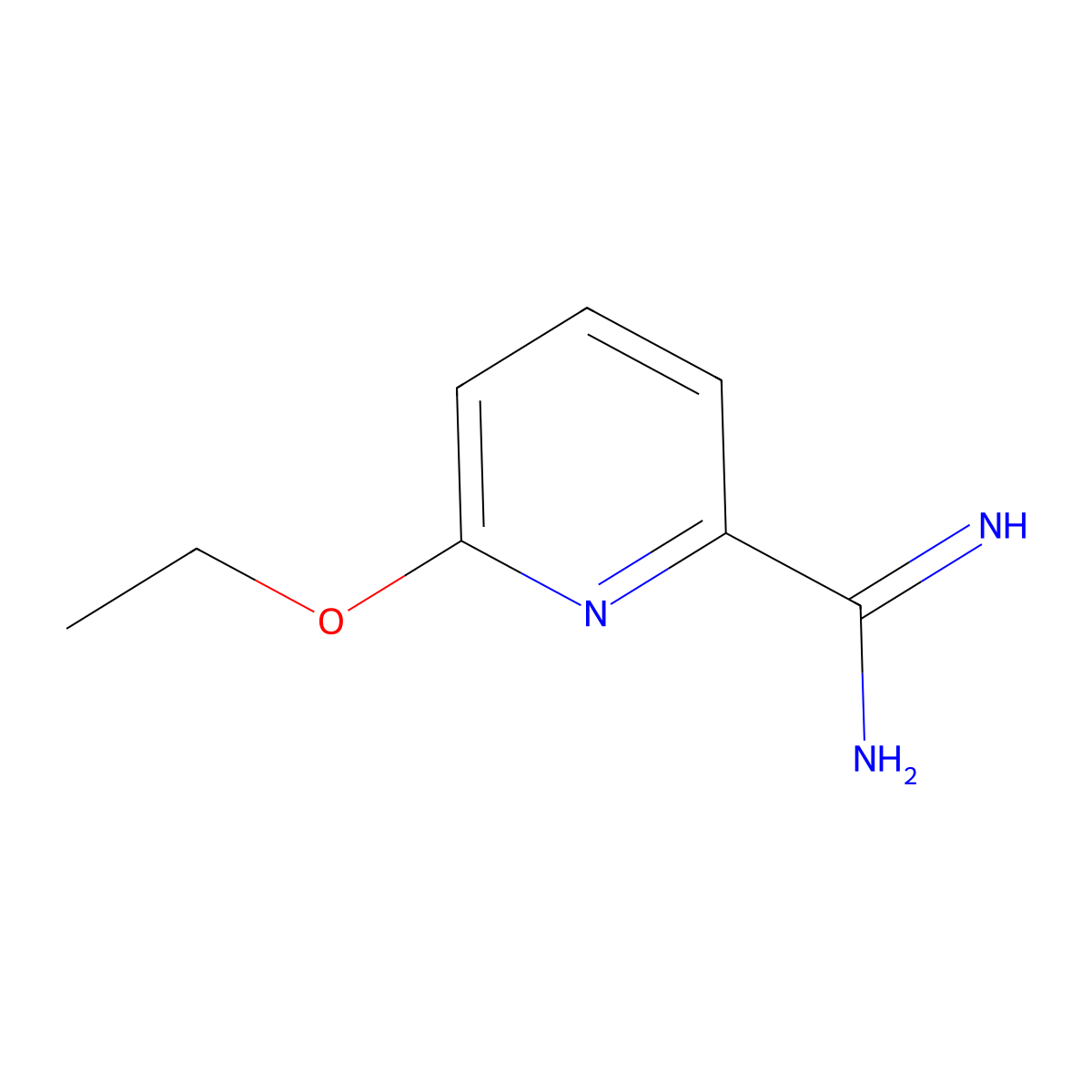 6-Ethoxy-2-pyridinecarboximidamide molecular structure, CAS 1179533-26-6