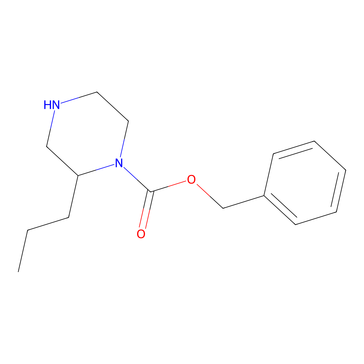 Benzyl 2-propylpiperazine-1-carboxylate molecular structure, CAS 1179533-33-5