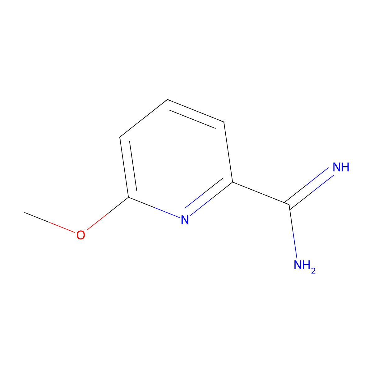 2-Pyridinecarboximidamide, 6-methoxy- molecular structure, CAS 1179533-42-6