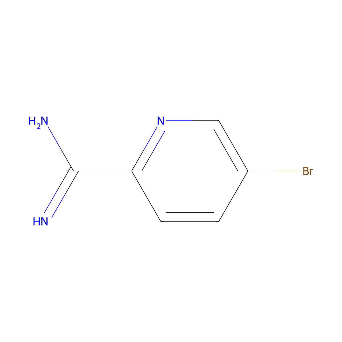 5-Bromopyridine-2-carboxamidine molecular structure, CAS 1179533-59-5