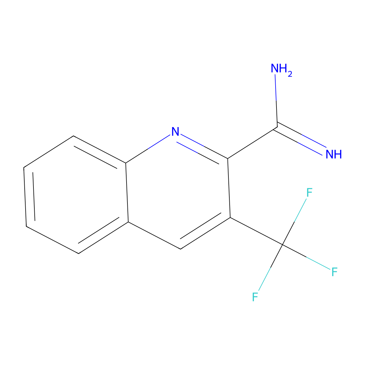 3-(Trifluoromethyl)quinoline-2-carboximidamide molecular structure, CAS 1179533-66-4