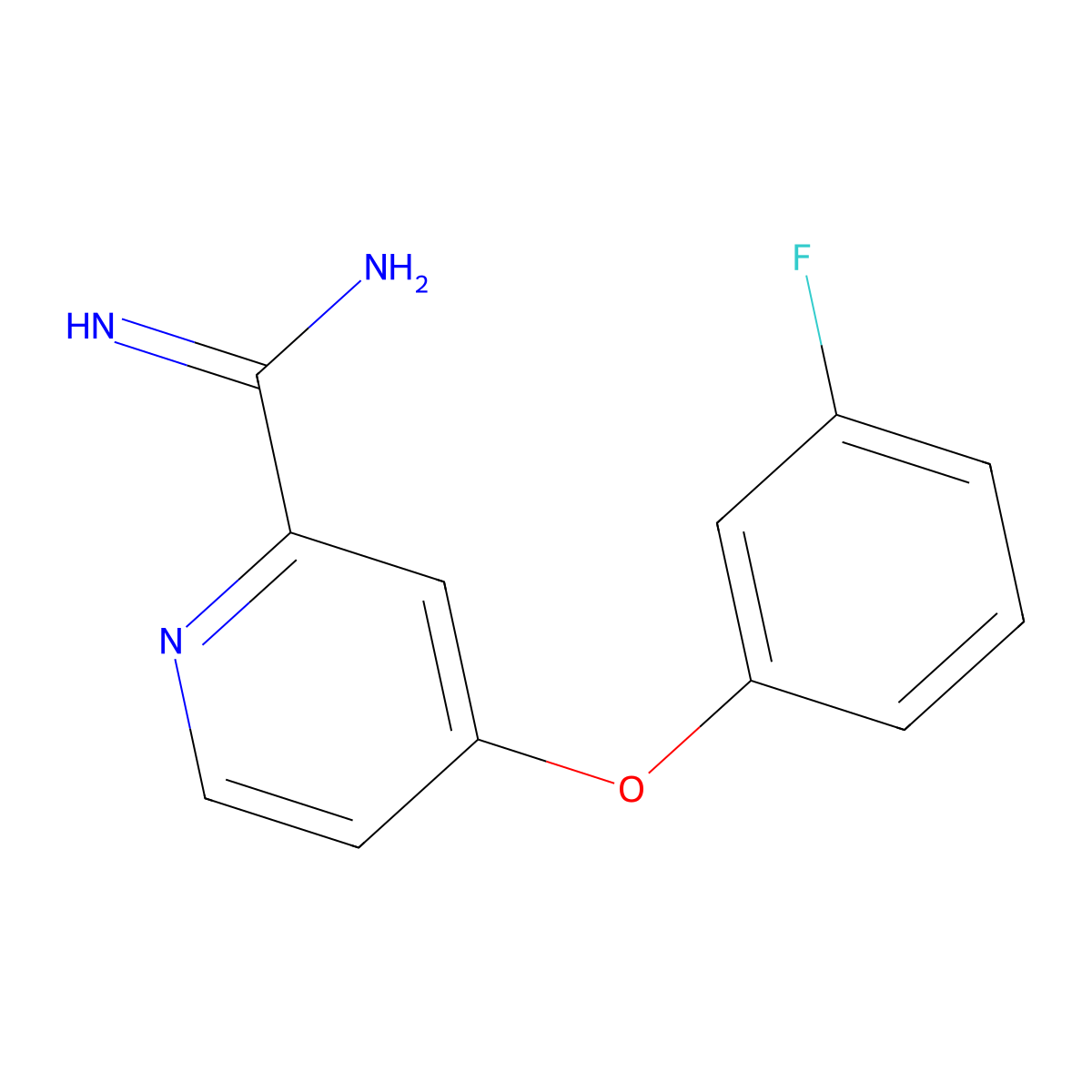 4-(3-Fluorophenoxy)-2-pyridinecarboximidamide molecular structure, CAS 1179533-70-0