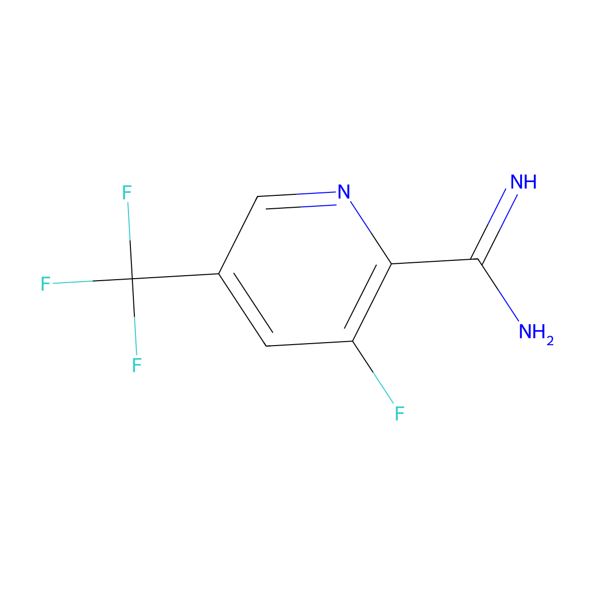 3-Fluoro-5-(trifluoromethyl)picolinimidamide molecular structure, CAS 1179533-85-7