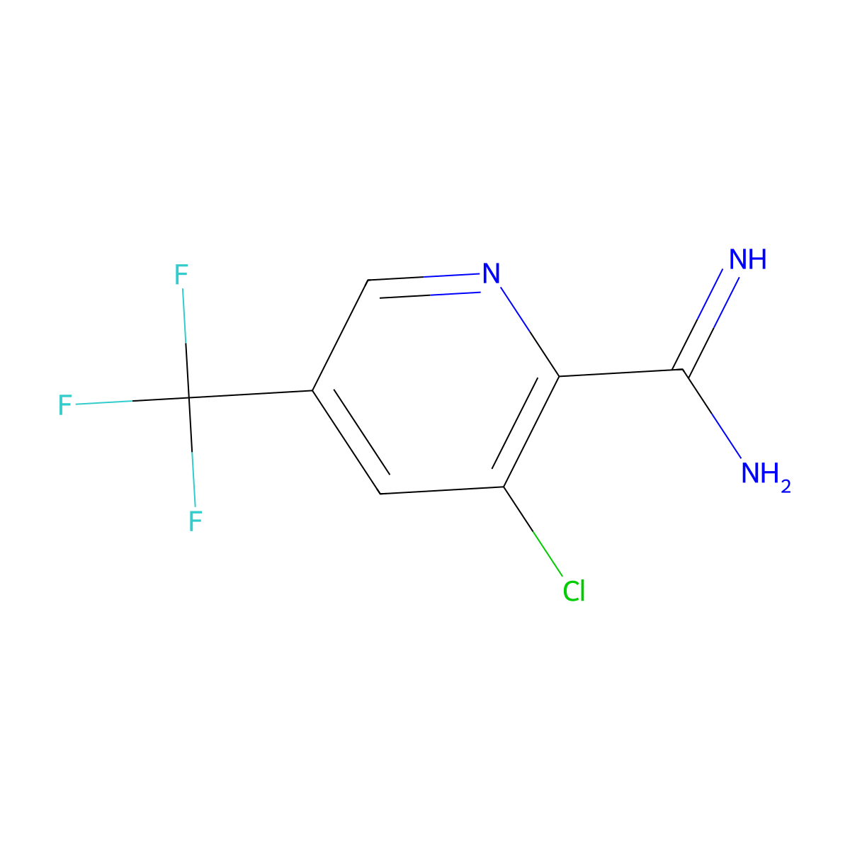 3-Chloro-5-(trifluoromethyl)picolinimidamide molecular structure, CAS 1179533-86-8