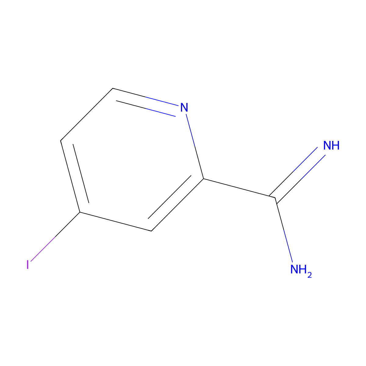 4-Iodopicolinimidamide molecular structure, CAS 1179533-92-6