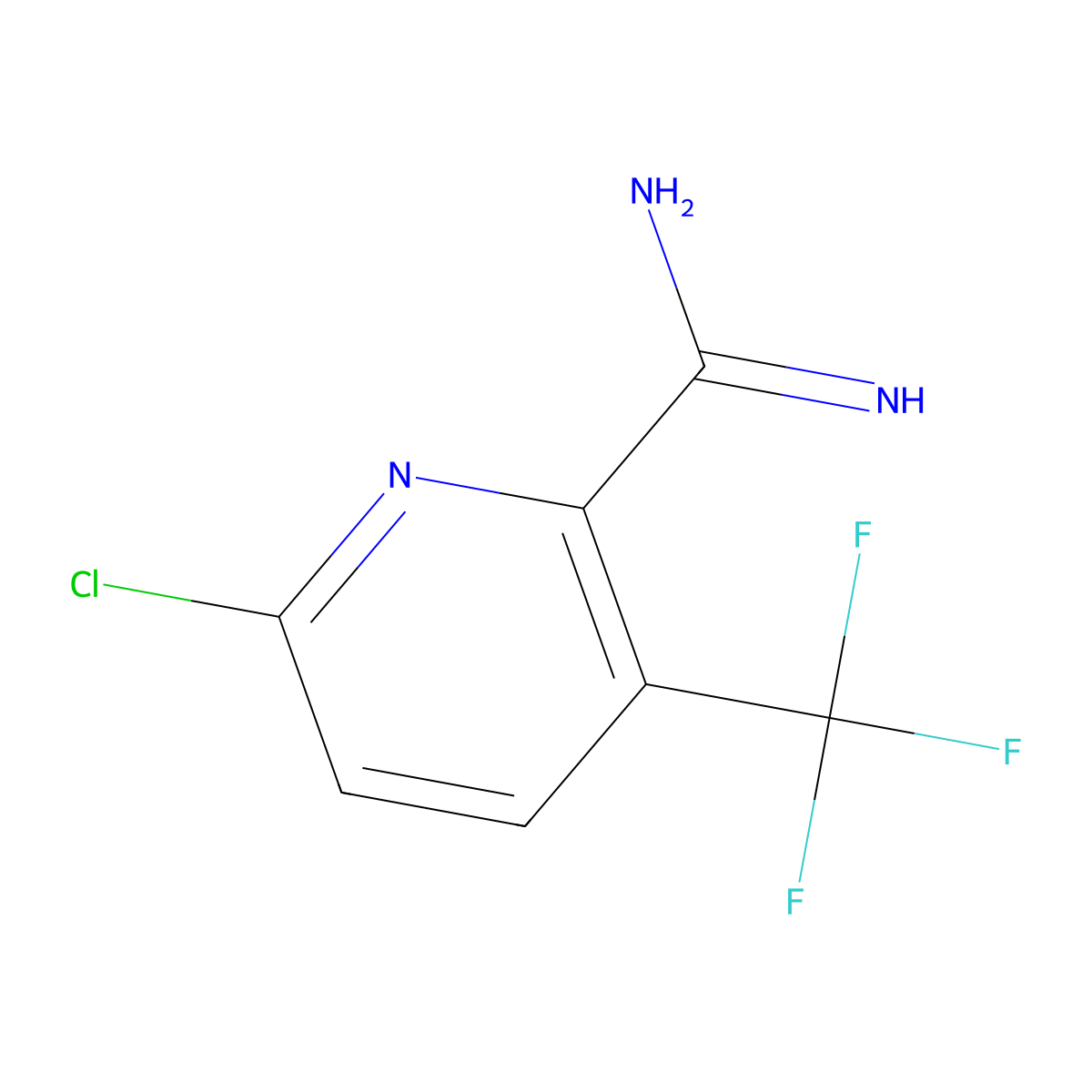 6-Chloro-3-(trifluoromethyl)picolinimidamide molecular structure, CAS 1179533-95-9