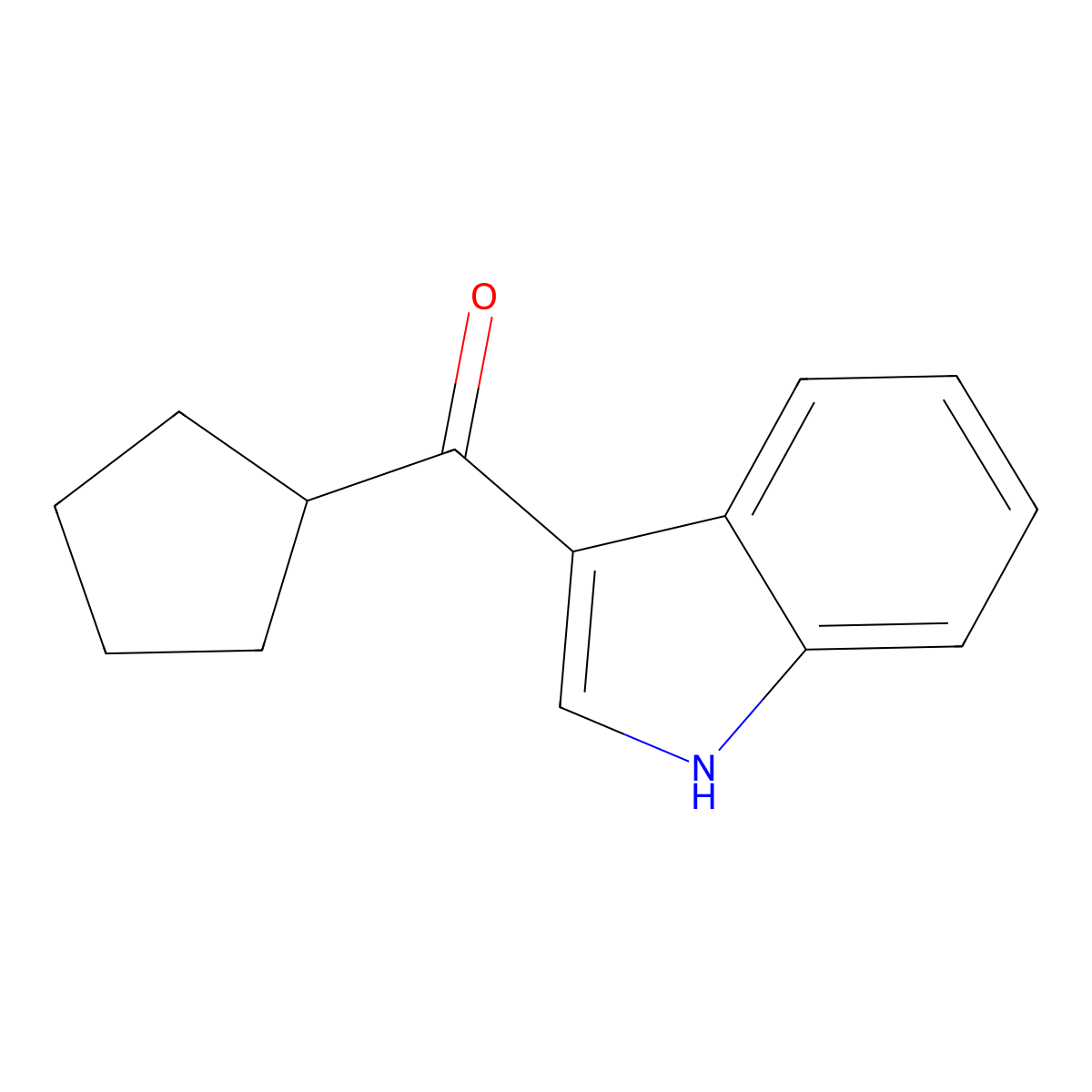 cyclopentyl(1H-indol-3-yl)methanone molecular structure, CAS 117954-38-8