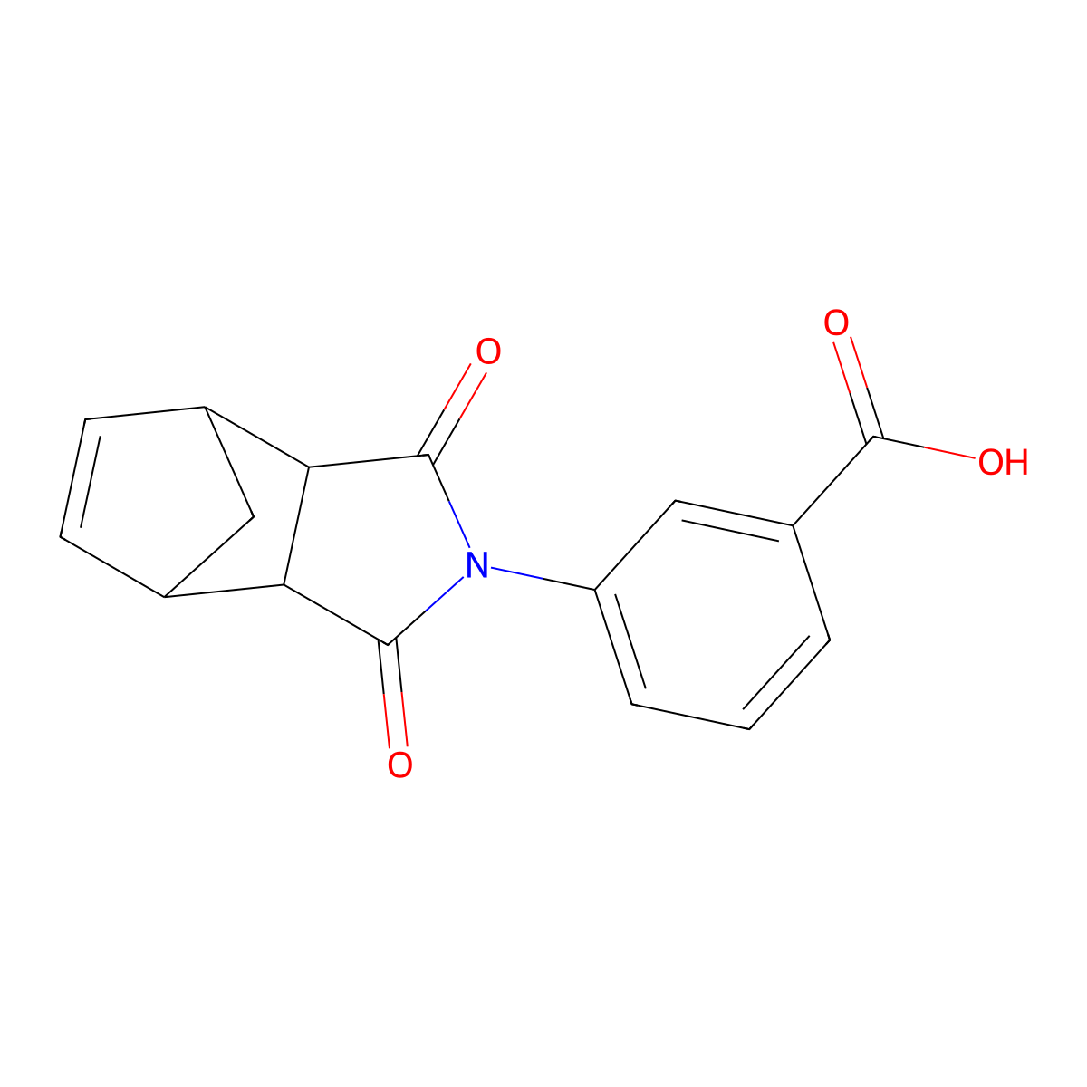 3-(1,3-dioxo-1,3,3a,4,7,7a-hexahydro-2H-4,7-methanoisoindol-2-yl)benzoic acid molecular structure, CAS 117958-24-4
