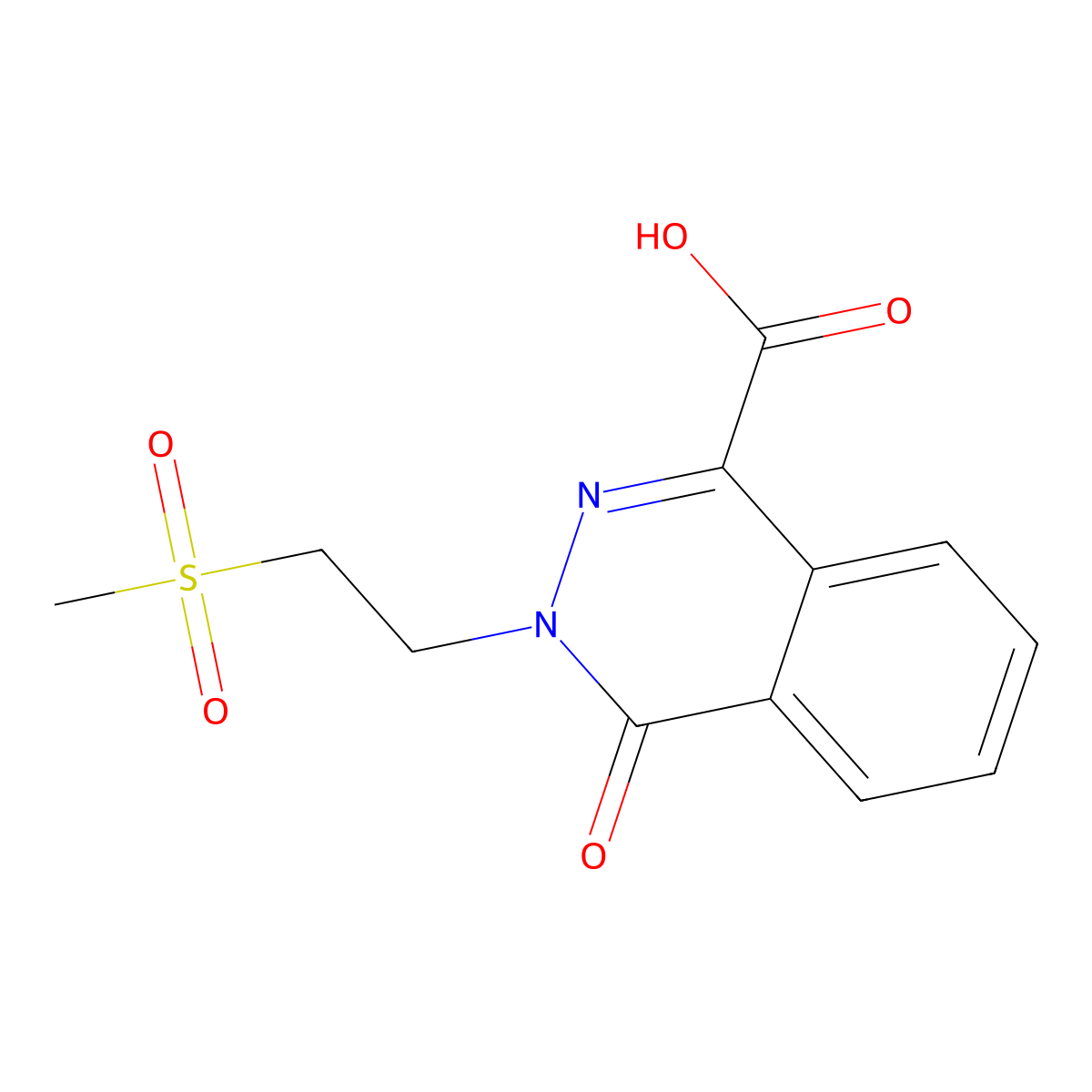 3-(2-Methanesulfonylethyl)-4-oxo-3,4-dihydrophthalazine-1-carboxylic acid molecular structure, CAS 1179594-71-8