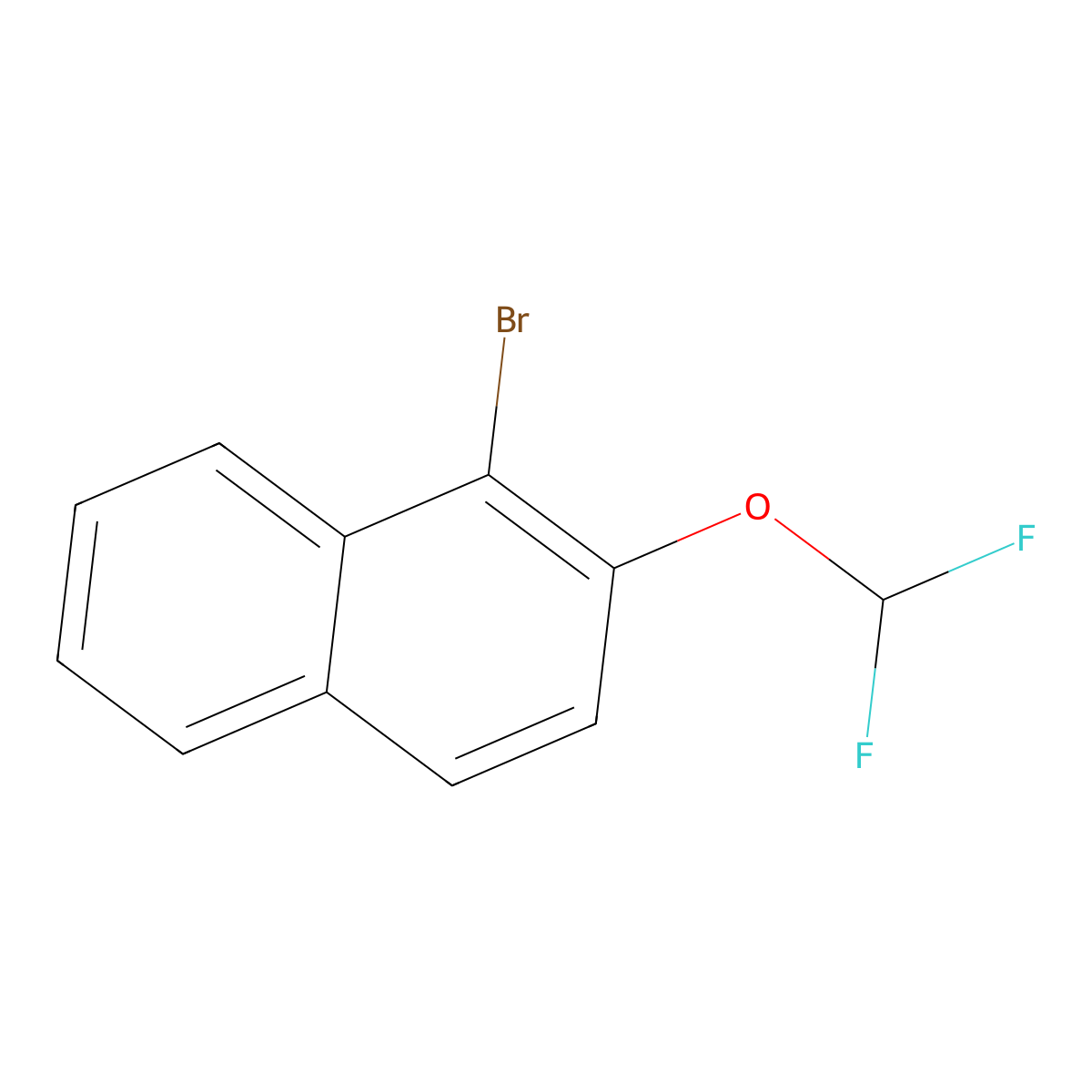 1-Bromo-2-(difluoromethoxy)naphthalene molecular structure, CAS 1179597-64-8