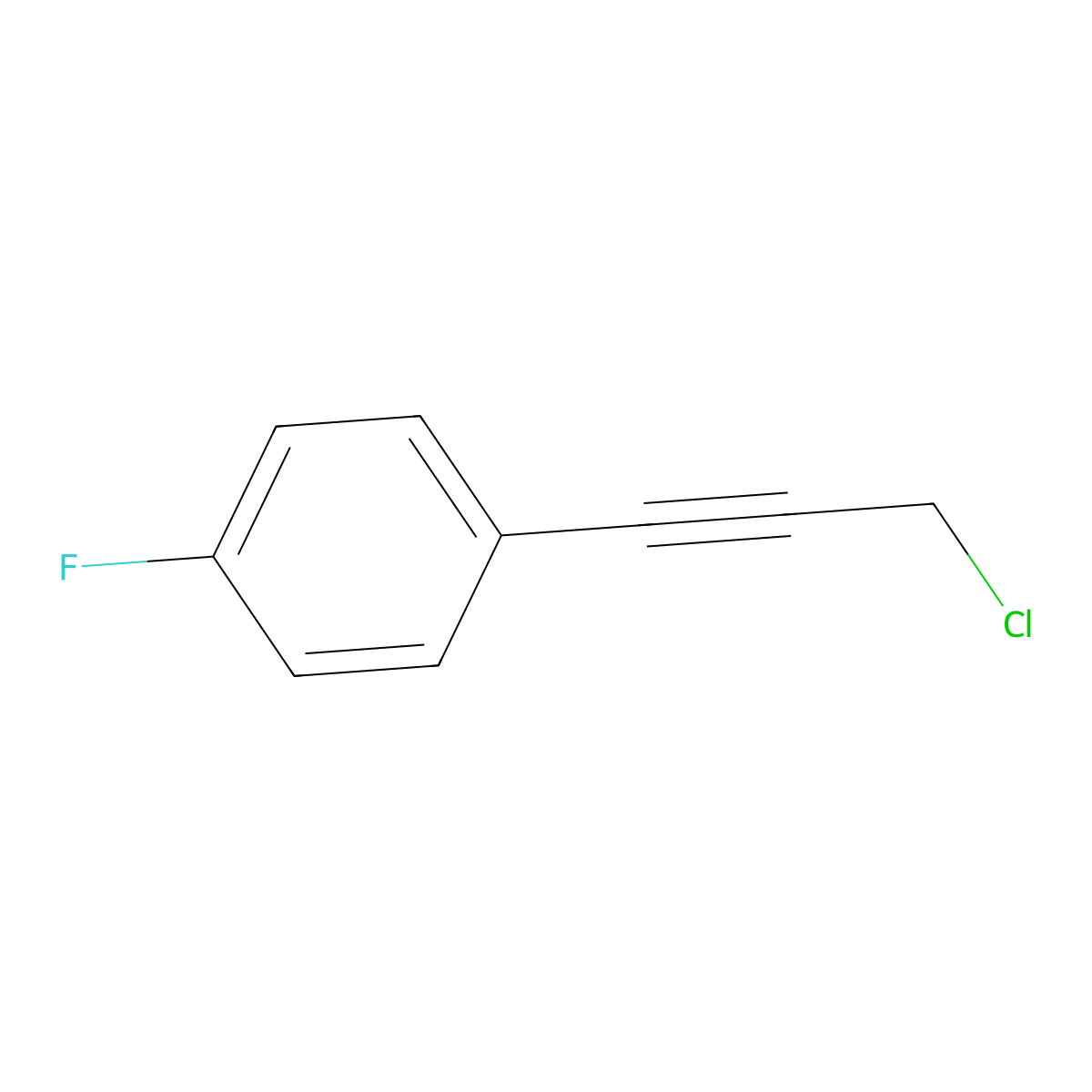 1-(3-Chloroprop-1-yn-1-yl)-4-fluorobenzene molecular structure, CAS 1179597-72-8