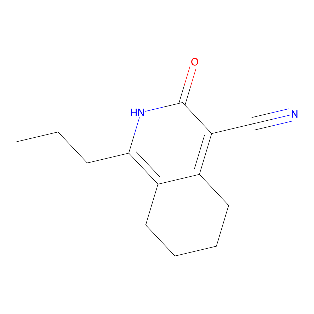 3-Hydroxy-1-propyl-5,6,7,8-tetrahydroisoquinoline-4-carbonitrile molecular structure, CAS 117960-35-7