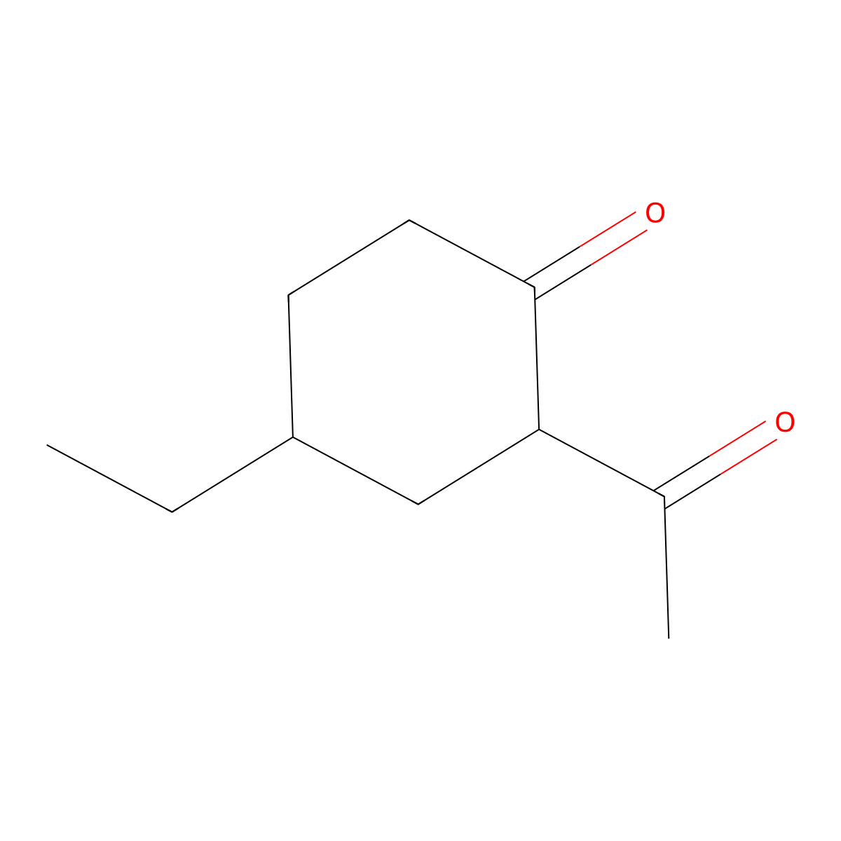 2-Acetyl-4-ethylcyclohexan-1-one molecular structure, CAS 117960-59-5