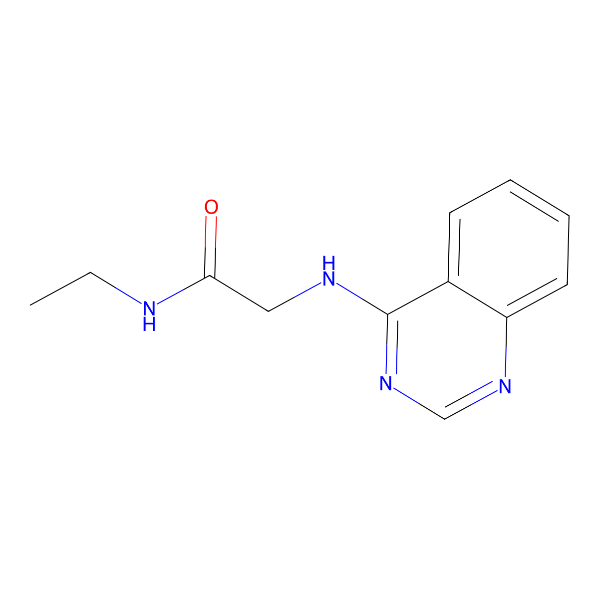N-ethyl-2-[(quinazolin-4-yl)amino]acetamide molecular structure, CAS 1179600-29-3