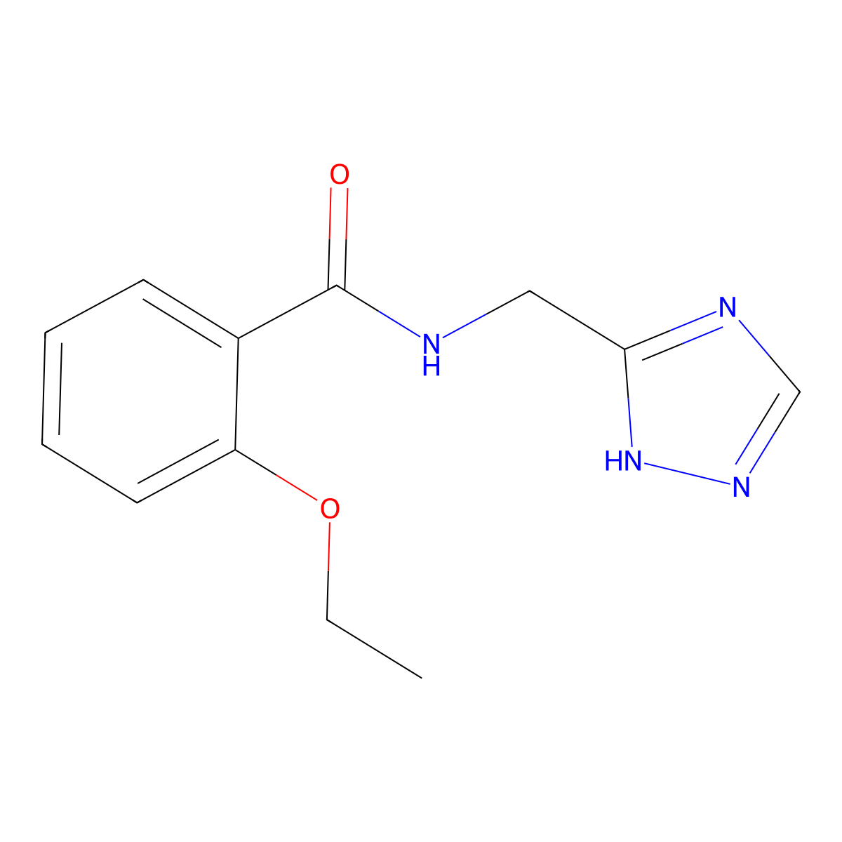 N-((1H-1,2,4-triazol-3-yl)methyl)-2-ethoxybenzamide molecular structure, CAS 1179600-63-5