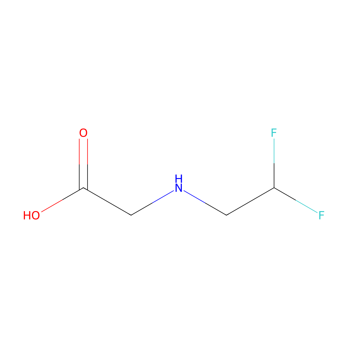 (2,2-Difluoroethyl)glycine molecular structure, CAS 1179601-53-6