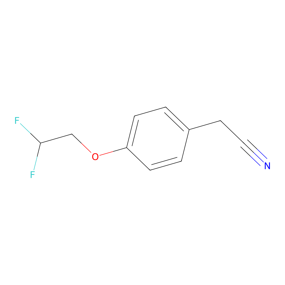 2-(4-(2,2-Difluoroethoxy)phenyl)acetonitrile molecular structure, CAS 1179604-29-5