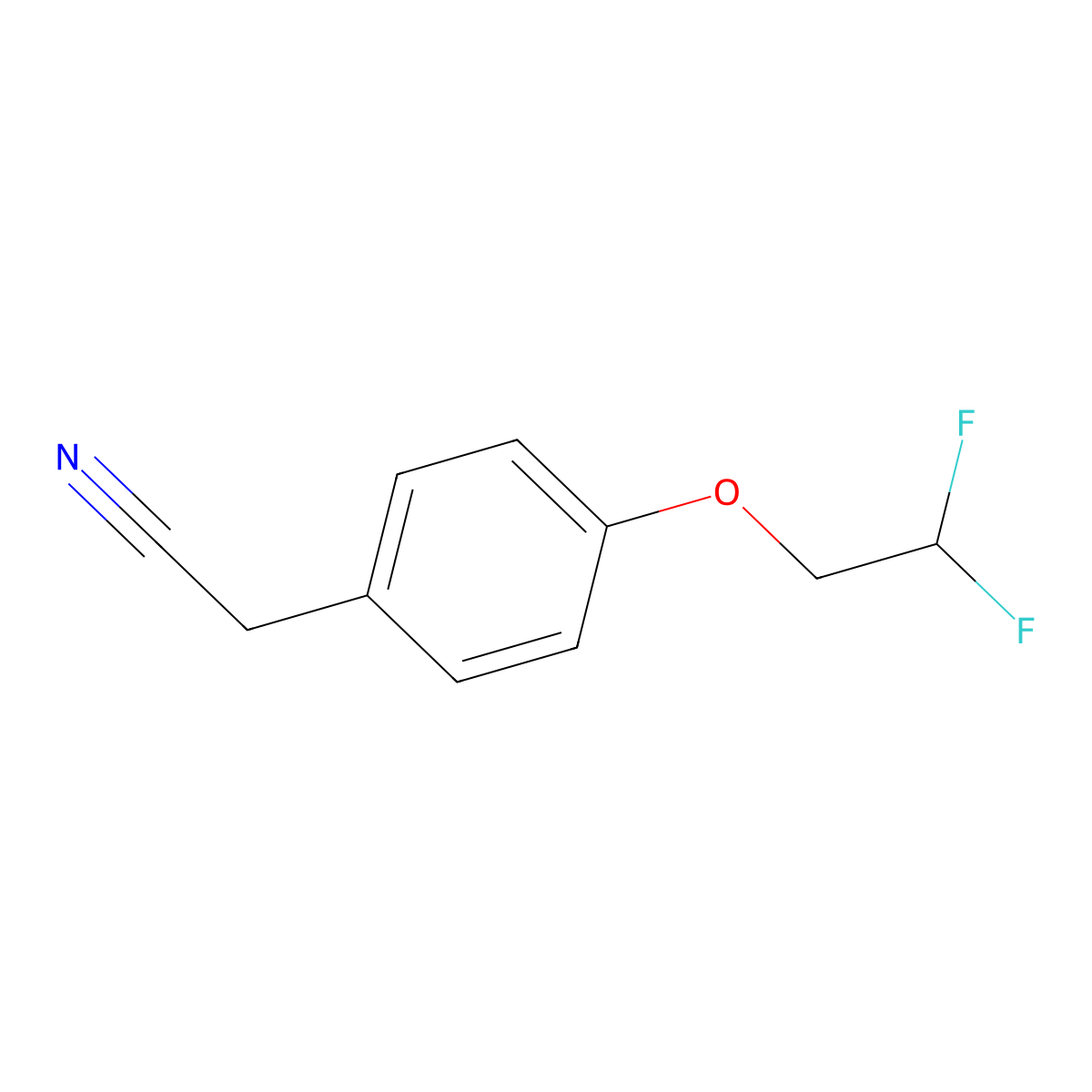 2-(4-(2,2-Difluoroethoxy)phenyl)acetonitrile molecular structure, CAS 1179604-29-5