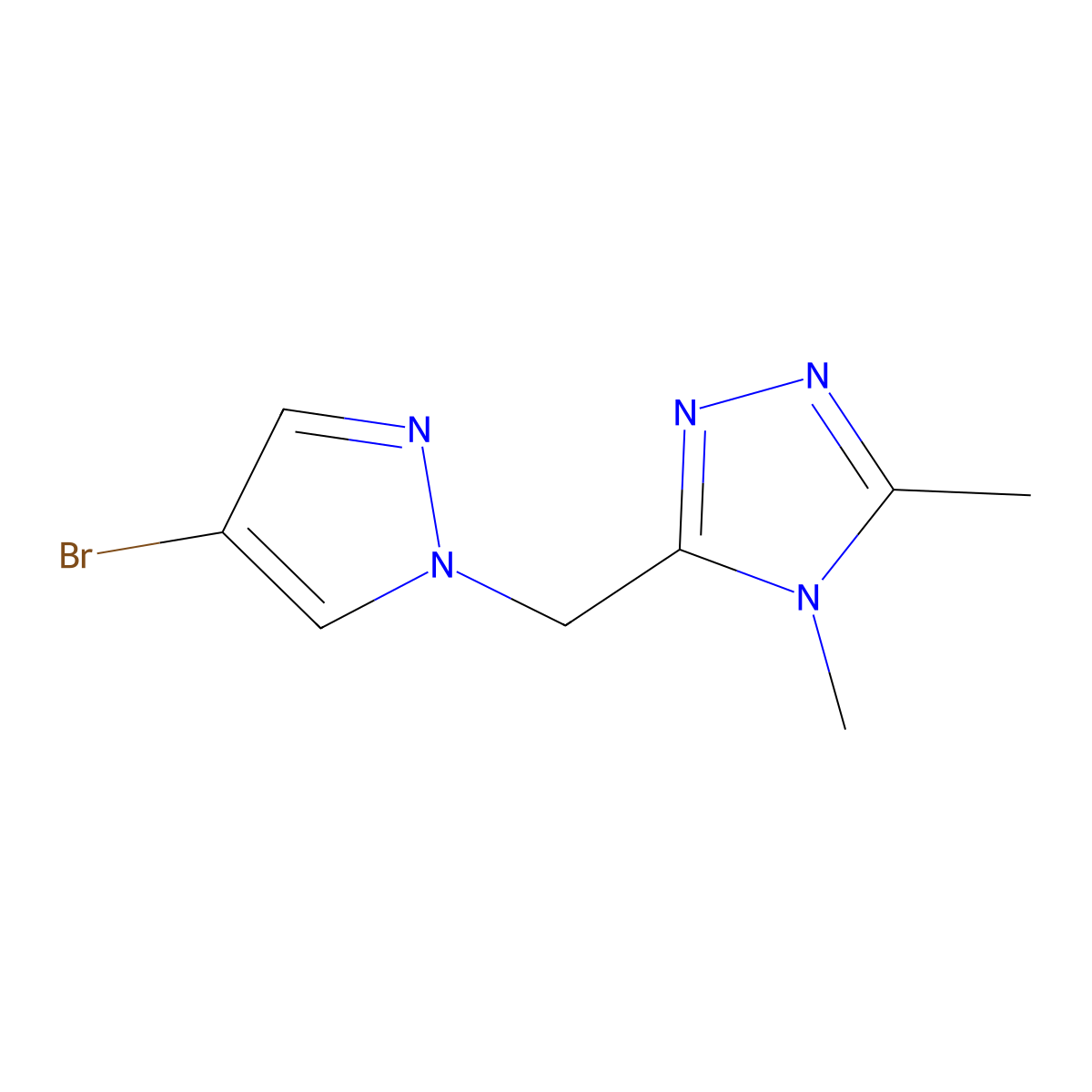 3-[(4-bromo-1H-pyrazol-1-yl)methyl]-4,5-dimethyl-4H-1,2,4-triazole molecular structure, CAS 1179605-44-7