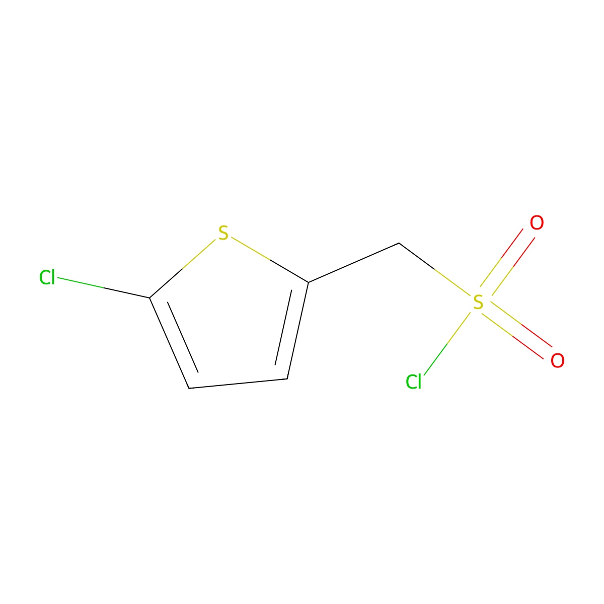 (5-Chlorothiophen-2-yl)methanesulfonyl chloride molecular structure, CAS 1179605-63-0