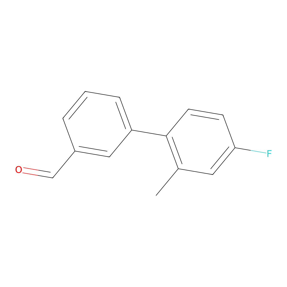 3-(4-Fluoro-2-methylphenyl)benzaldehyde molecular structure, CAS 1179606-53-1