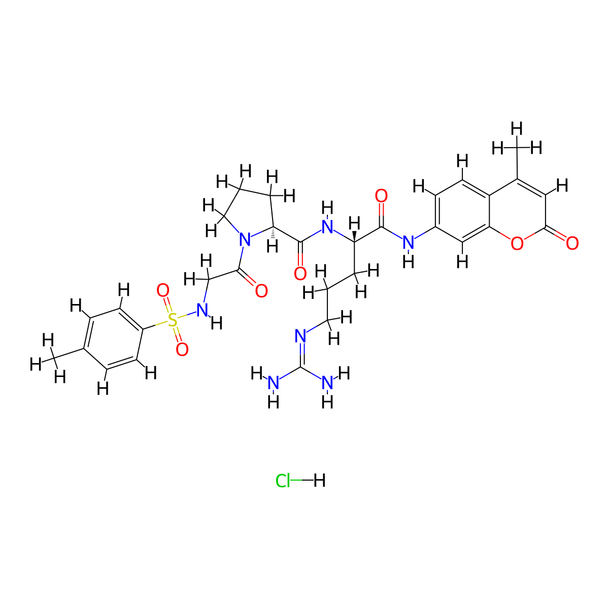 Tos-Gly-Pro-Arg-AMC HCl molecular structure, CAS 117961-27-0