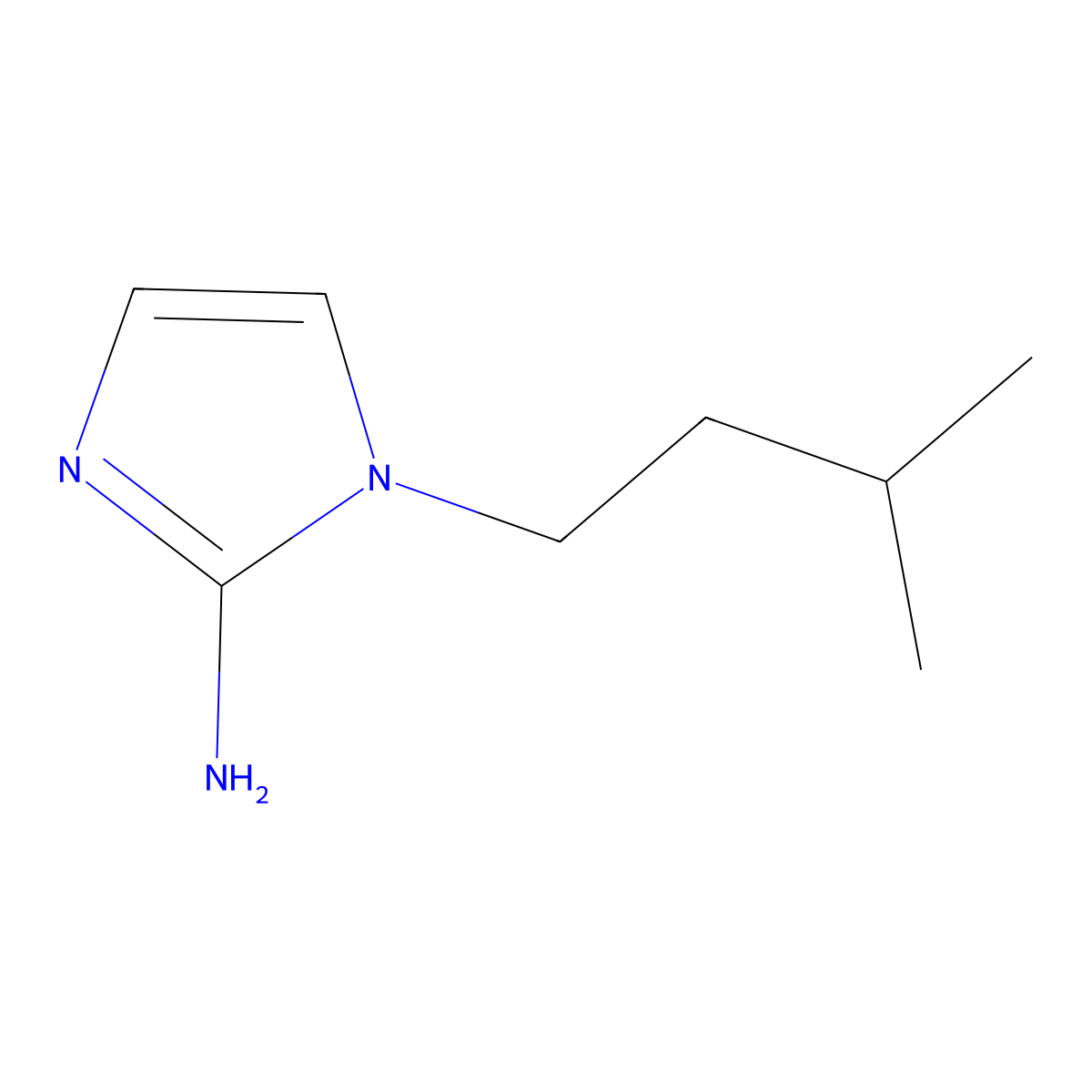 1-(3-Methylbutyl)-1H-imidazol-2-amine molecular structure, CAS 1179613-87-6