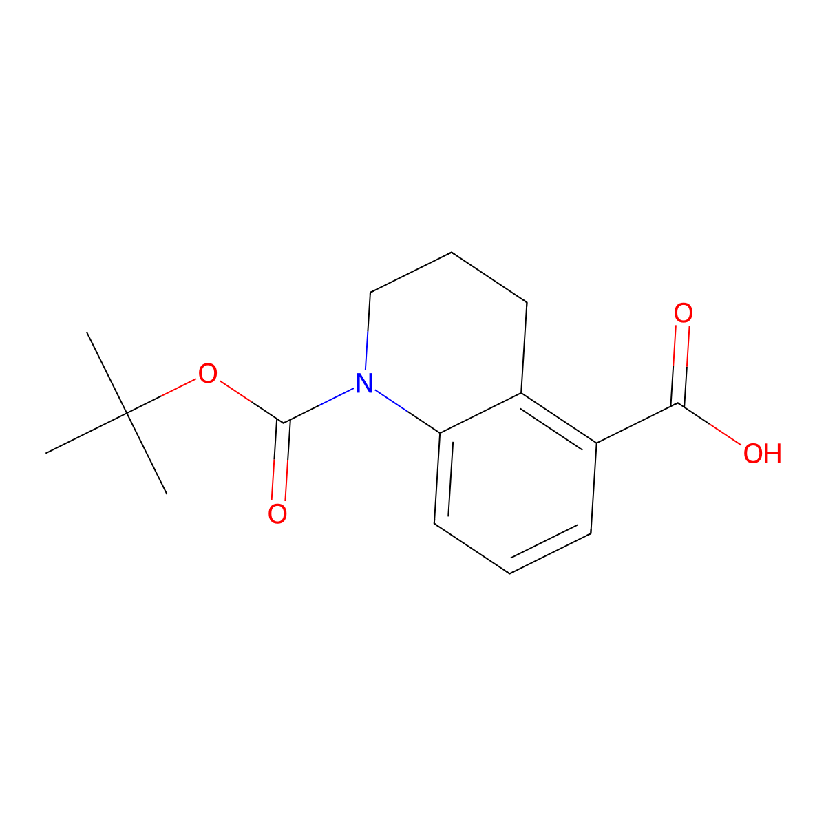 1-((Tert-butoxy)carbonyl)-1,2,3,4-tetrahydroquinoline-5-carboxylic acid molecular structure, CAS 1179622-21-9