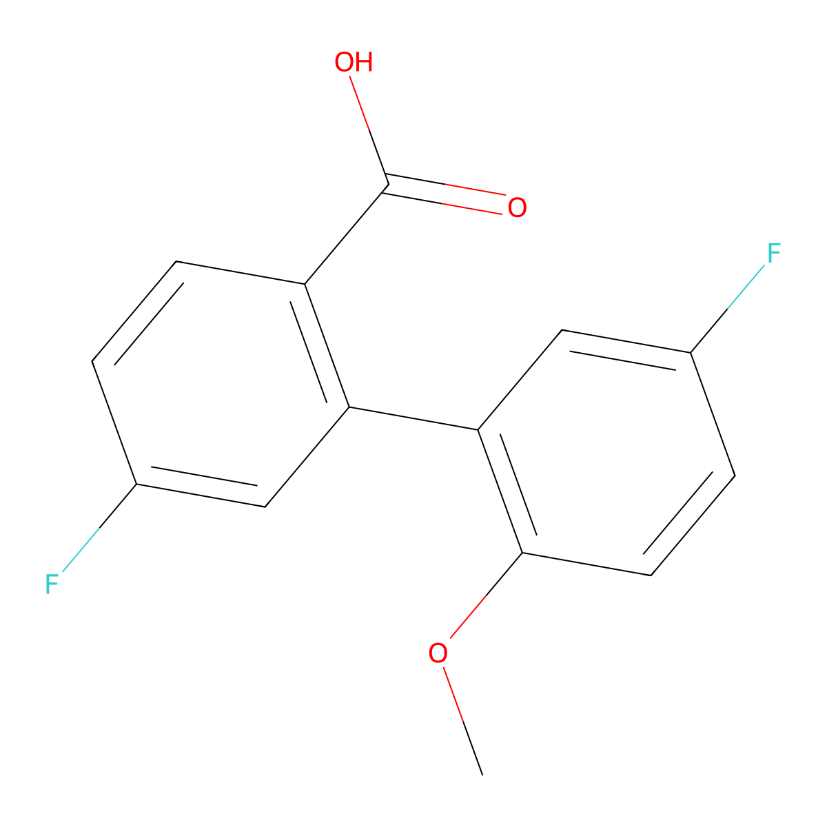 4-Fluoro-2-(5-fluoro-2-methoxyphenyl)benzoic acid molecular structure, CAS 1179625-23-0
