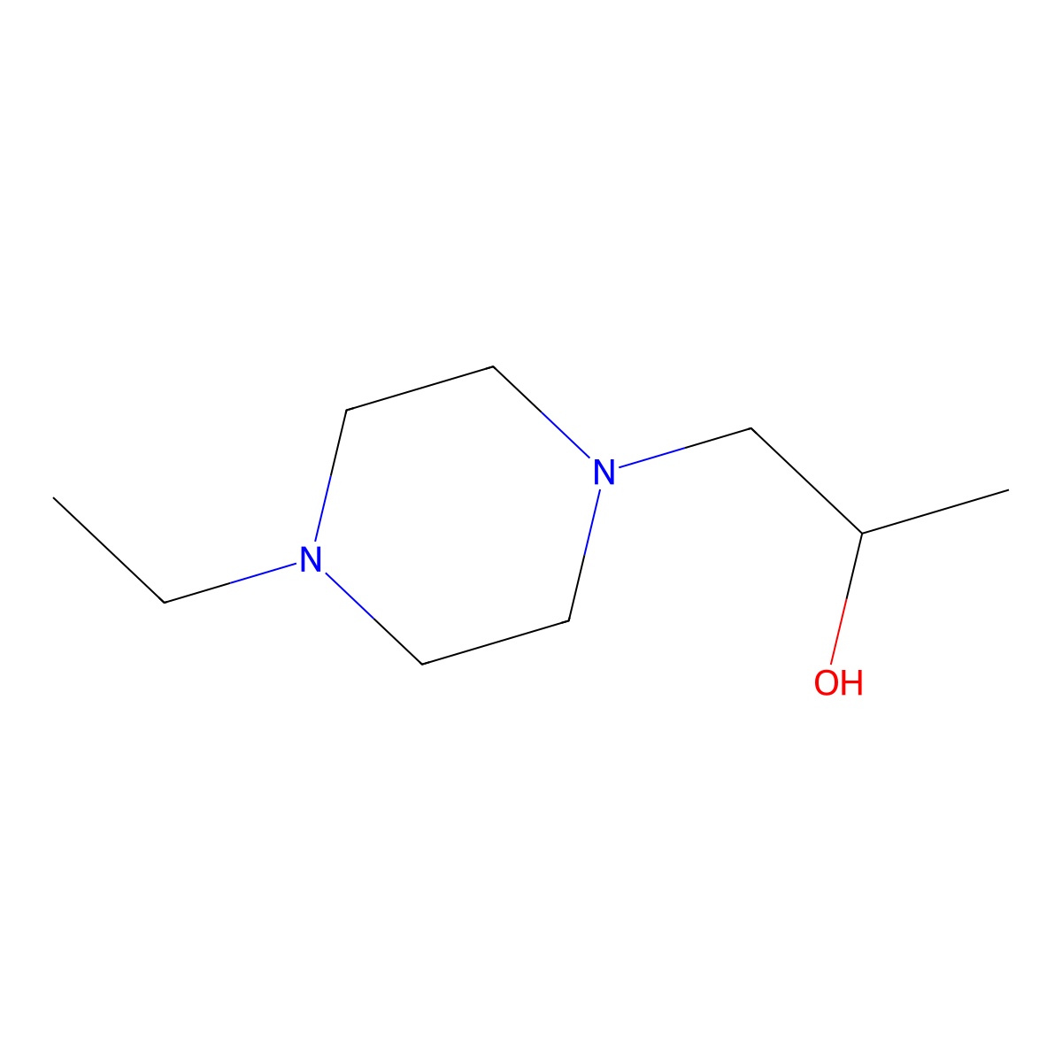 1-(4-Ethylpiperazin-1-yl)propan-2-ol molecular structure, CAS 1179628-28-4