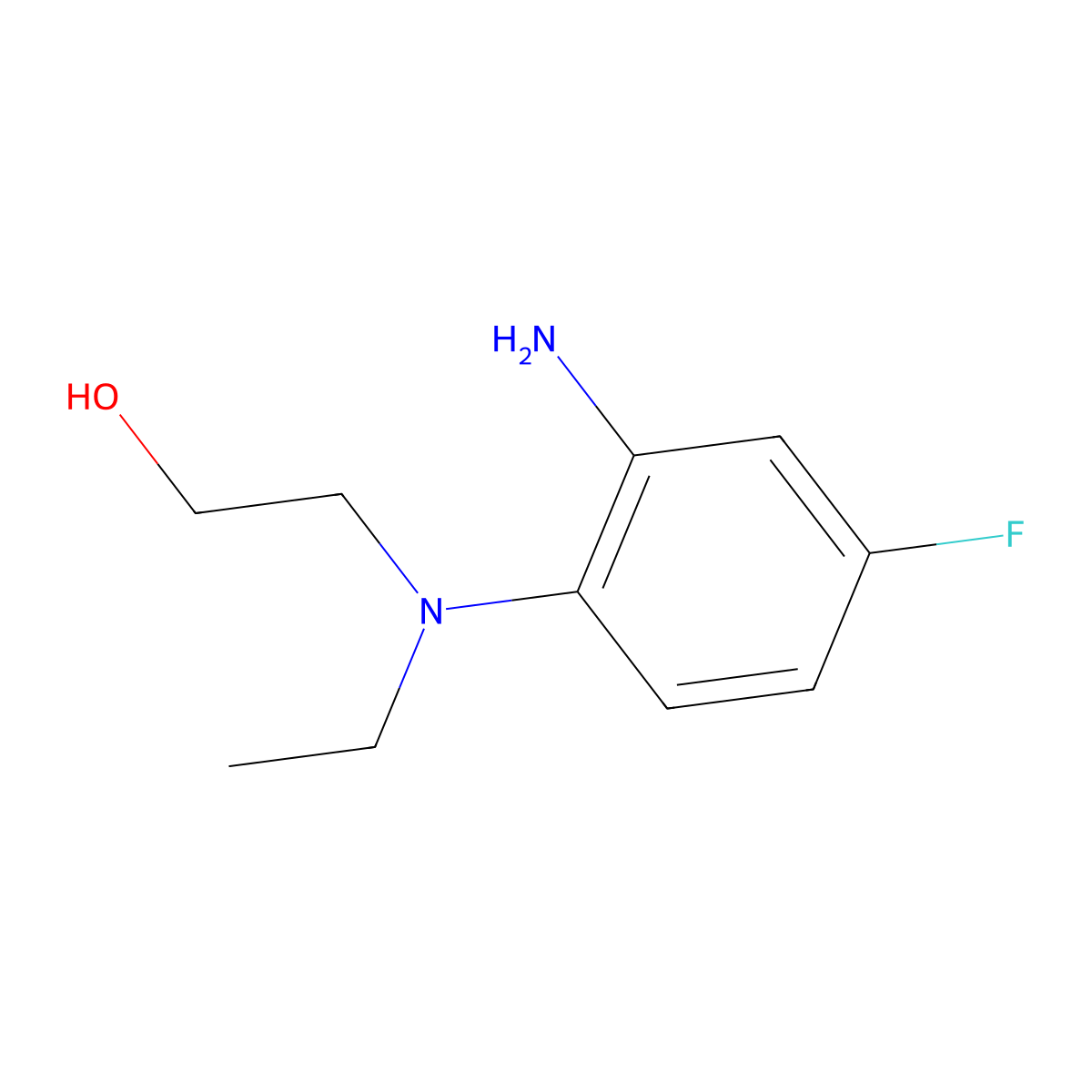 2-[2-Amino(ethyl)-4-fluoroanilino]-1-ethanol molecular structure, CAS 1179629-24-3