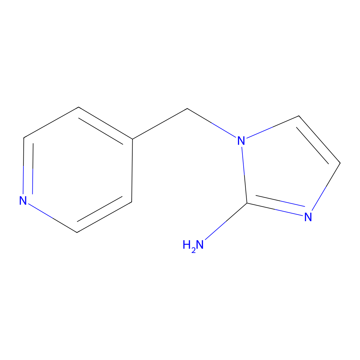1-(Pyridin-4-ylmethyl)-1H-imidazol-2-amine molecular structure, CAS 1179633-86-3