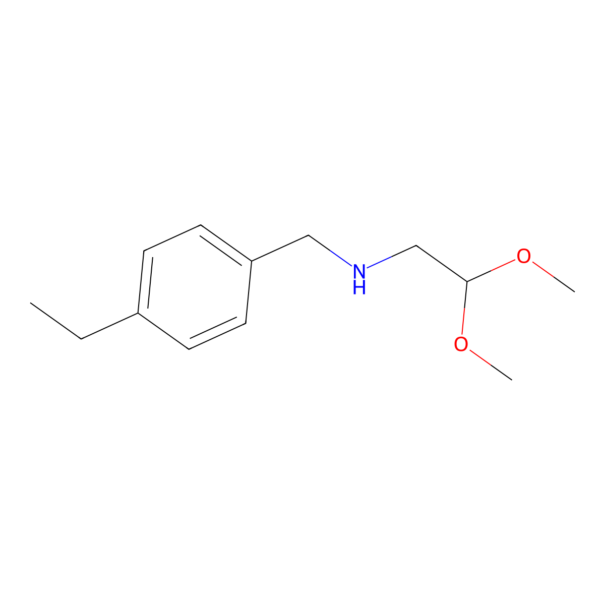 (2,2-Dimethoxyethyl)[(4-ethylphenyl)methyl]amine molecular structure, CAS 1179634-43-5