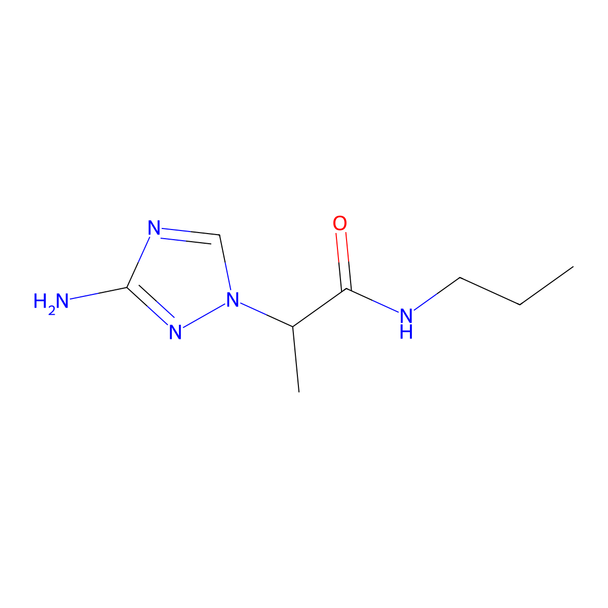 2-(3-Amino-1h-1,2,4-triazol-1-yl)-N-propylpropanamide molecular structure, CAS 1179639-57-6
