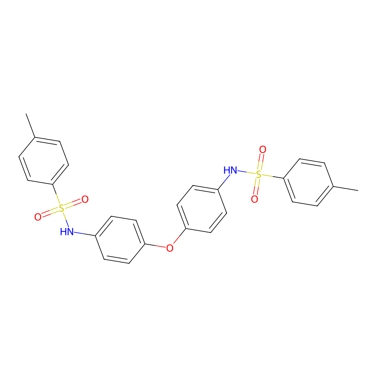 N,N'-(oxydibenzene-4,1-diyl)bis(4-methylbenzenesulfonamide) molecular structure, CAS 117964-11-1