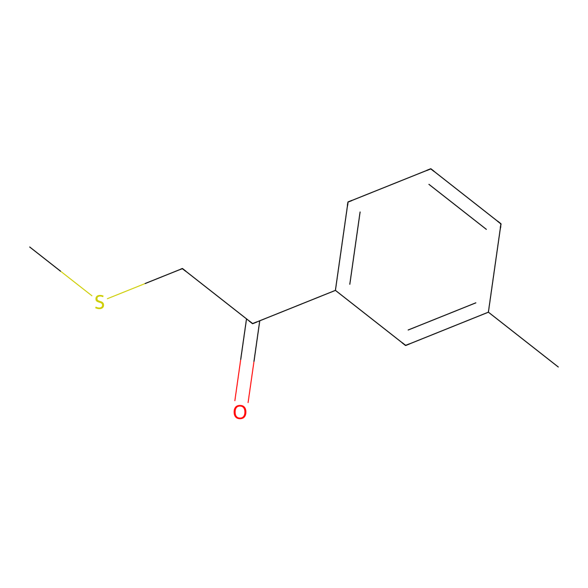 1-(3-Methylphenyl)-2-(methylsulfanyl)ethan-1-one molecular structure, CAS 1179640-23-3