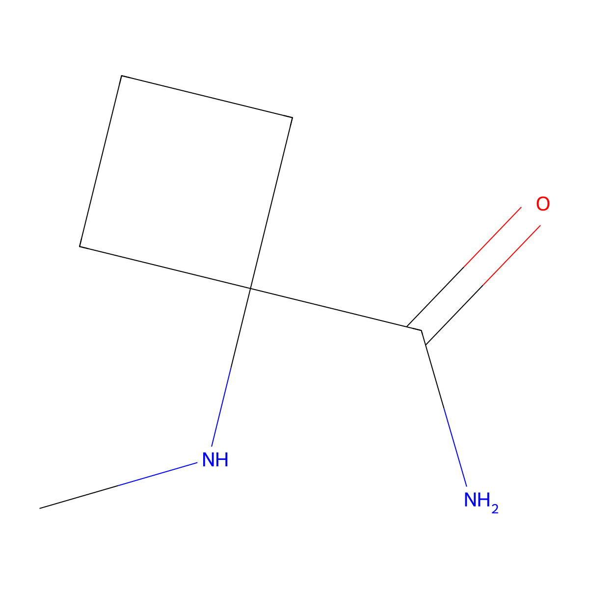1-(Methylamino)cyclobutane-1-carboxamide molecular structure, CAS 1179641-67-8