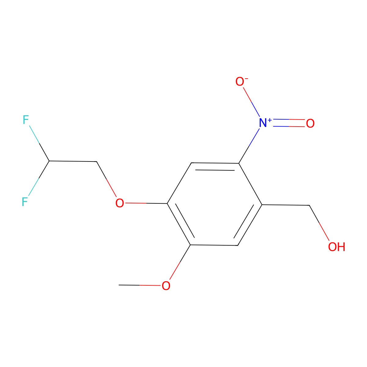 [4-(2,2-Difluoroethoxy)-5-methoxy-2-nitrophenyl]methanol molecular structure, CAS 1179643-30-1