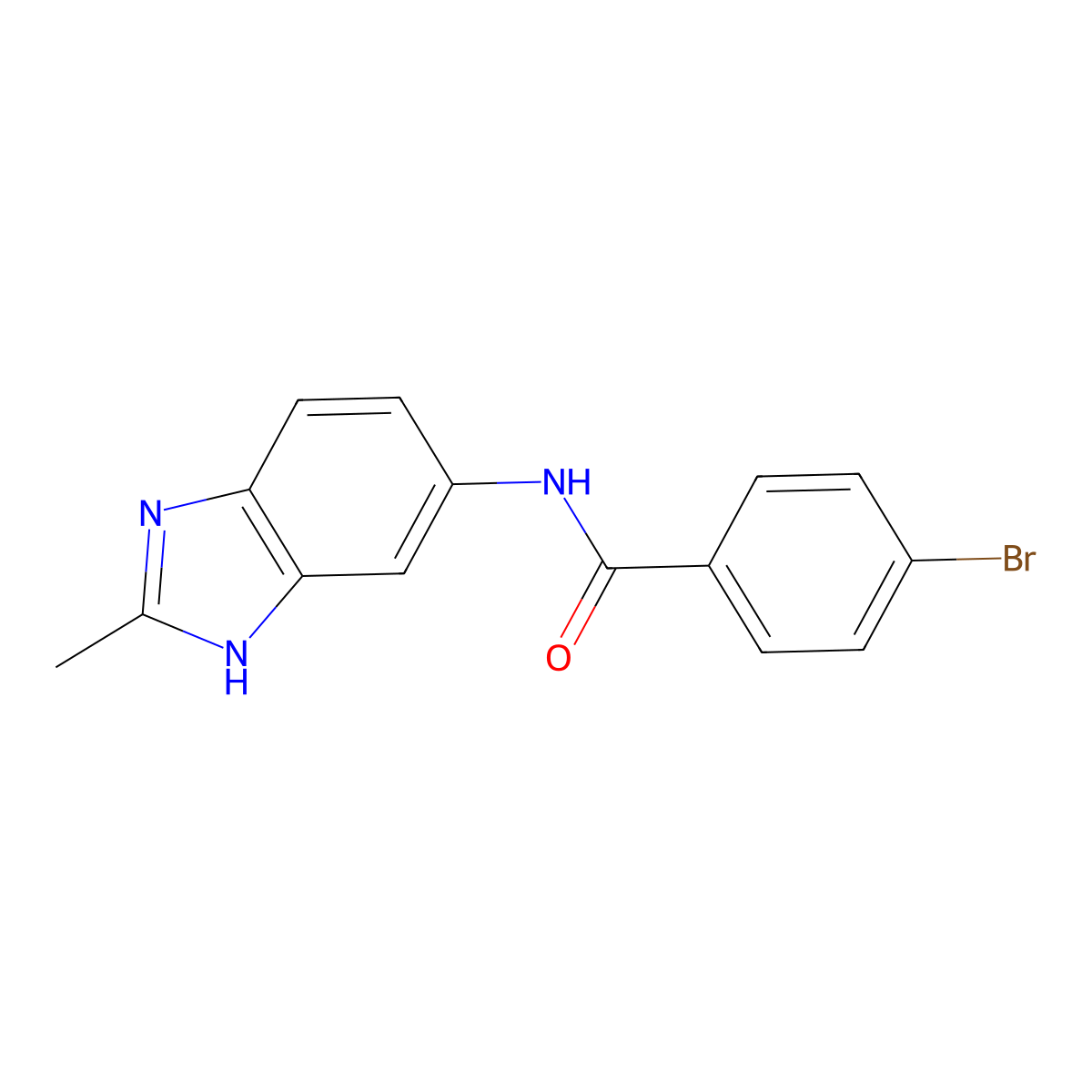 4-bromo-N-(2-methyl-1H-benzimidazol-5-yl)benzamide molecular structure, CAS 1179645-53-4