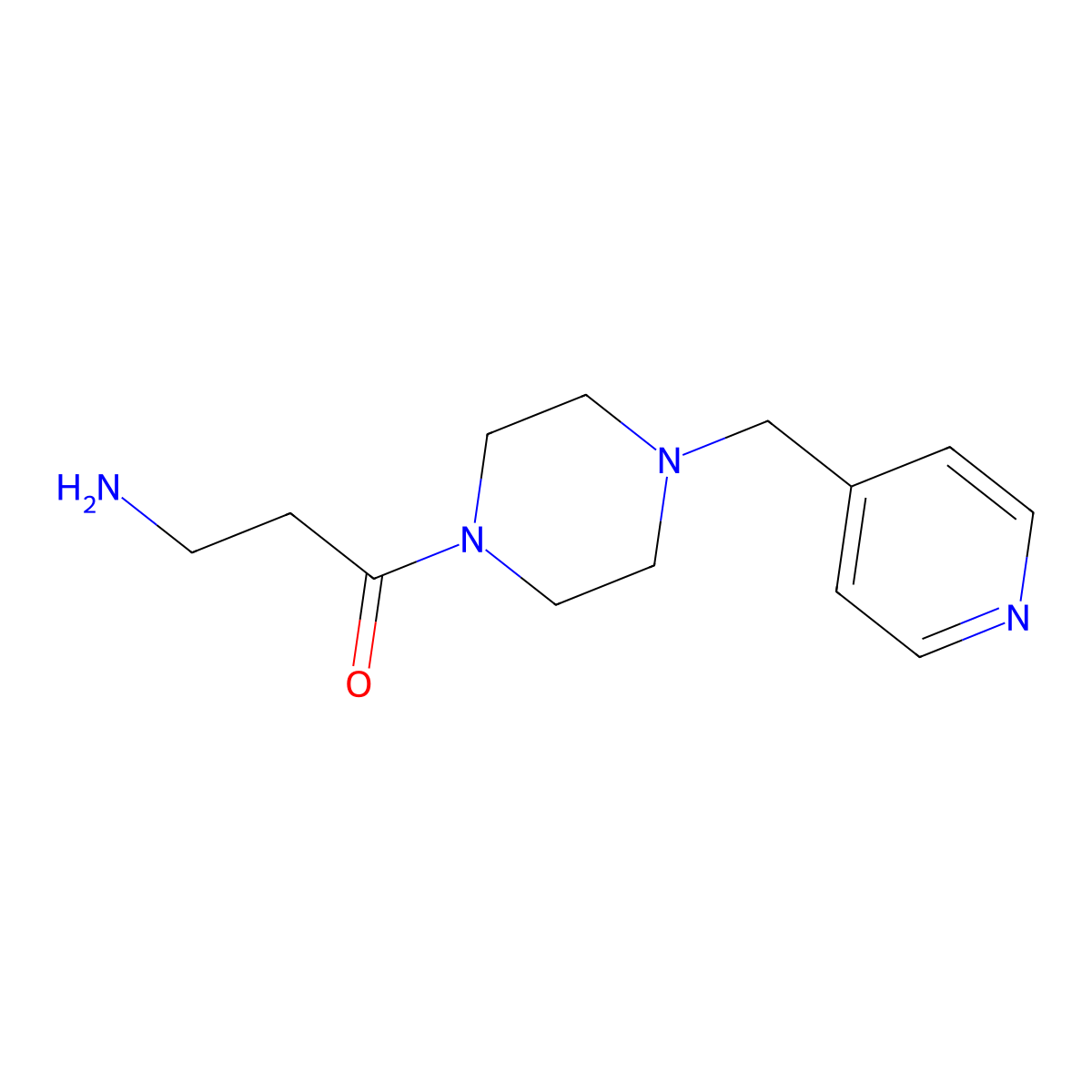 3-Amino-1-[4-(pyridin-4-ylmethyl)piperazin-1-yl]propan-1-one molecular structure, CAS 1179651-20-7