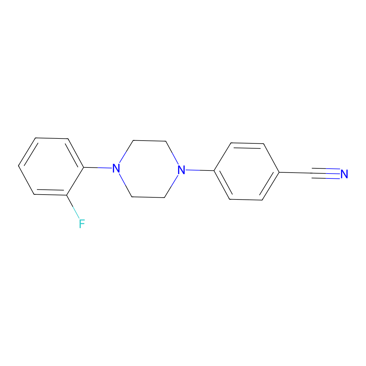 4-[4-(2-Fluorophenyl)piperazin-1-yl]benzonitrile molecular structure, CAS 1179653-11-2